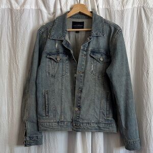 Lucky Brand Light Blue Denim Jean Jacket Tomboy Trucker size Large